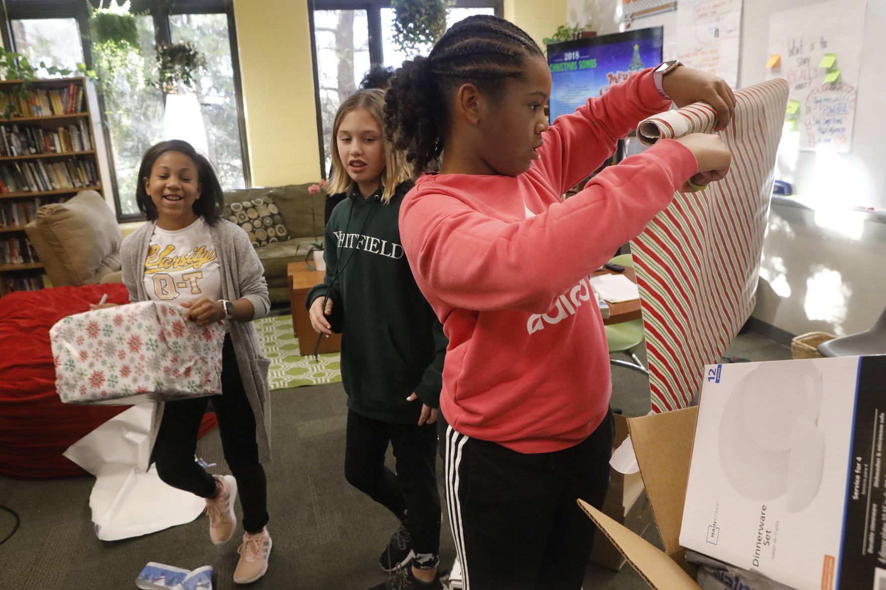 Whitfield students wrap presents for the neediest